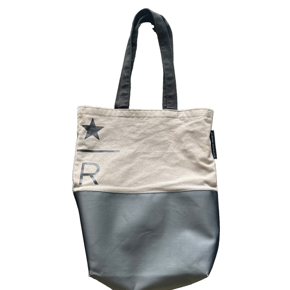 Starbucks Reserve Roastery Canvas Tote Bag Black Limited Edition Inside Floral